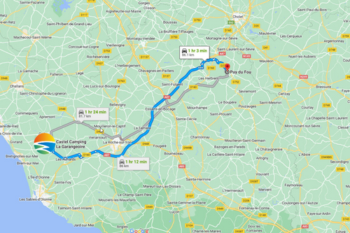 Map_of_France_showing_route_from_Camping_La_Garangeoire_to_Puy_du_Fou