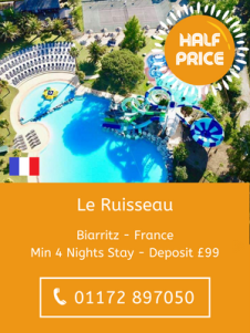 Half price holiday at Le Ruisseau